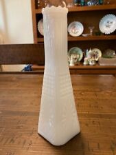 Vintage Farmhouse Milk Glass Bud Vase 8.5