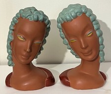 Goldscheider Style Ceramic Women's Busts (Pair) picture