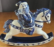VINTAGE 1996 Potting Shed Santa on Rocking Horse Signed Limited Edition 10