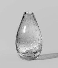 Hirschberg Crystal Teardrop Bubbles Vase, 1960s, Germany picture