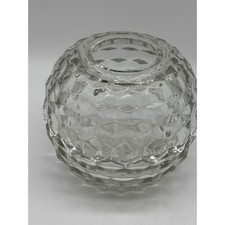 Vtg Indiana Glass Whitehall Cubist Fairy Lamp Clear Crystal American Cube 2pc 5