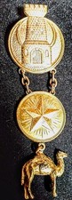 1907 Watertown, New York Masonic Souvenir Pin. Freemason - Excellent Condition picture