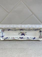 Coalport Bone China Pageant Rectangular Tray Floral Gold Trim England picture