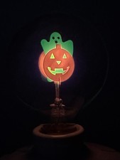Aerolux Style GHOST N PUMPKIN HALLOWEEN Real Neon Glow Light bulb E26 120V 3W  picture