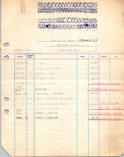 Dental Ledger Card Odontogram Tooth Chart NYC 1920s Medical Binder picture