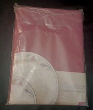 NOS Vintage Wrinkle free Mauve Pink Tablecloth 60