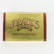 J. Paul's A Dining Saloon Georgetown Advertising Matchbox - Full Unstruck picture