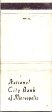 National City Bank Of Minneapolis Vintage Matchbook Cover 5M28-3 picture