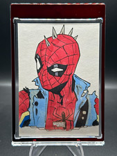 2026 Topps Chrome Marvel Spider-Punk Sketch By Benjamin Lombart picture