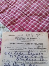 1931 PROHIBITION VIOLATION SARAH BANSKY SIMPSON PA WHISKEY BEER MOONSHINE picture