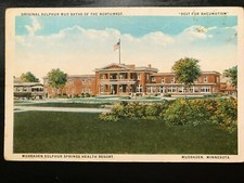 Vintage Postcard 1928 Sulphur Mud Baths Best for Rheumatism Mudbaden Minnesota picture