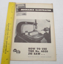 1940s-50s How to Use the Atlas #4020 Jig Saw Tri-Fold Pamphlet Booklet   B59 picture