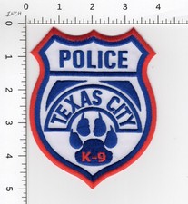 K-9 ^^^ TEXAS CITY --- COLLECTIBLE POLICE EMBROIDERED CANINE K9 PATCH picture