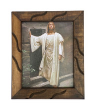 Jesus Resucitado Imagen 9x11 Inch Cuadro Rustico Nuevo picture