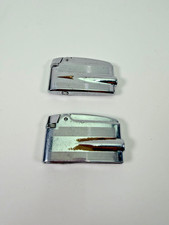 Pair of Ronson Varaflame Adonis Silver Chrome Lighters For Parts Or Repair picture
