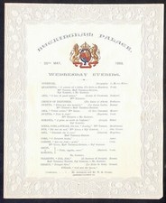 GB ROYALTY BUCKINGHAM PALACE MUSIC CONCERT LACE 1868 picture
