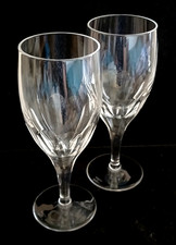 Set of 2 Marquis by Waterford Crystal Iced Tea Glasses Elena Thumbprint 7-3/4