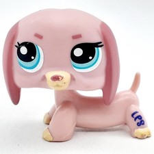 Hasbro Littlest Pet Shop Pink Dog Mini Vinyl Figure LPS Animal Collectible picture