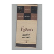 Matchbook Cover Robinson's Los Angeles CA picture