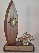 VINTAGE 1964 MOTORCYCLE CLUB RACING TROPHY AWARD HARLEY BSA TRIUMPH HONDA picture