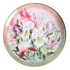 Iris Quartet Symphony Shimmering Beauty Series Lena Liu 1st in Series Plate 1991 picture