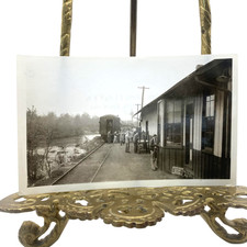 Vintage 1946 Pa Lackawanna & Reading RR Station Photo 3.5x5.75 B&W Gelatin Orig picture