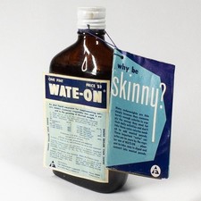 Rare 60s Vintage Collectable WATE-ON One Pint Amber Bottle Sealed With Brochure picture