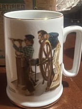 Norman Rockwell Mug Set of 4 –1985 Museum Tankards – Nautical Sea Captain Series picture