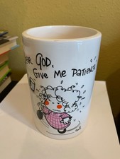 Enesco Dear God Kids Ceramic pencil/Utensil Holder 1982 picture