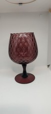 Vintage Amethyst  Optic Brandy Snifter, 8-1/2