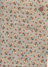 Antique 1870 Blue Calico Fabric picture