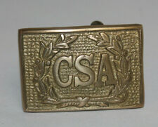 Antique Style Military Civil War Confederate CSA Belt Buckle Brass WREATH #1 picture