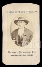 Rare Antique Photo Oldest Fireman JAMES EDWARDS AGE 103 Pennsylvania History picture