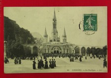ANTIQUE LOURDES POSTCARD THE BASILICA POST CARD FRANCE French Catholic Postcard picture