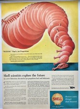 1945 Shell Oil Research Jet Propulsion Original Print Ad Life Magazine 40s picture