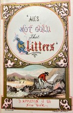 California Gold Rush 1867 Antique Illustrated Book Color Lithograph Gilt Binding picture