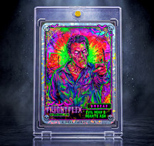 FrightFlix - Ash Deadite *UNDEAD* Holo Trading Card Fan Made Print *MINT* Signed picture