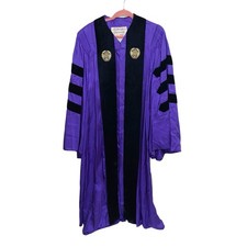 Northwestern University Doctorate Graduation Gown ER Moore Purple Velvet College picture