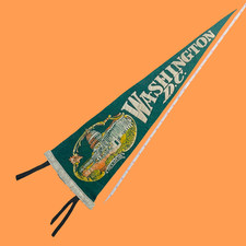 Vtg 1945 Washington DC Felt Pennant NOS Deadstock US Capitol Souvenir 25