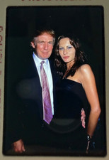 YOUNG DONALD TRUMP AND MELANIA ORIGINAL PHOTO 35MM SLIDE TRANSPARENCY #1042 picture