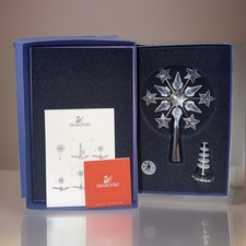 Retired 2003 Crystal Shining Star Swarovski Christmas Tree Topper #632784 Chrome picture