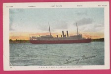 P. & O. SS Steam Ship leaving Nassau Bahamas Lines to Tampa, Miami, Key West  picture