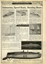 1940 PAPER AD Toy Submarine Battleship Speed Motor Boat K5 Spring  picture