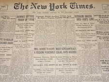 1917 JANUARY 29 NEW YORK TIMES - LAURENTIC BRITISH CRUISER SUNK - NT 8749 picture