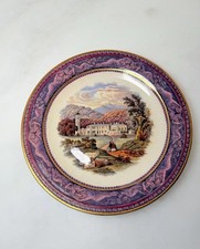 Prattware antique plate of Hafod Mansion South West Wales Jesse Austin 1850 picture