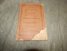 1854 1st Annual Report Clinton Line Extension Railroad picture