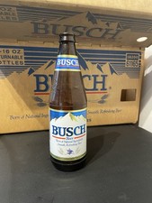 18 VINTAGE 1979 BUSCH 1 pint BEER BOTTLE with original vintage cardboard box  picture