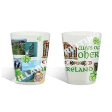 Killarney Irish Cliffs of Moher Frosted Shot Glass Kitchenware Party Drinks Bar picture