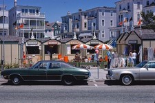 1975 Wildwood NJ Boardwalk Side Shops Vintage Cars 4x6 Lustre Photo Paper picture