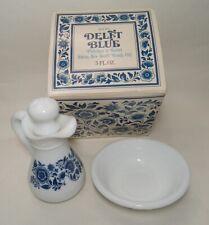 Vintage Avon Delft Blue Pitcher & Bowl Skin-So-Soft Bath Oil BH6252 In Box picture